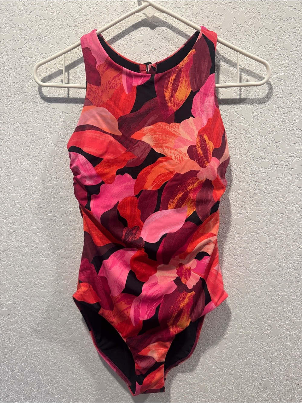 Athleta Maldives One Piece Swimsuit Liana Floral Size Small Mauve Pink Floral